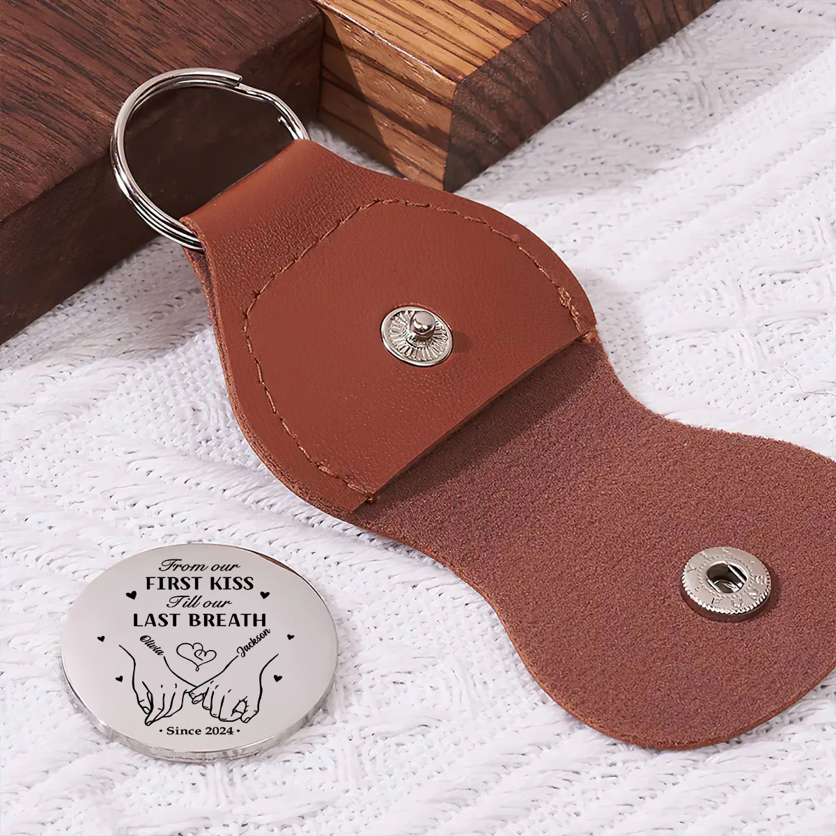 From First Kiss To Last Breath - Personalized Pocket Hug - Image 2