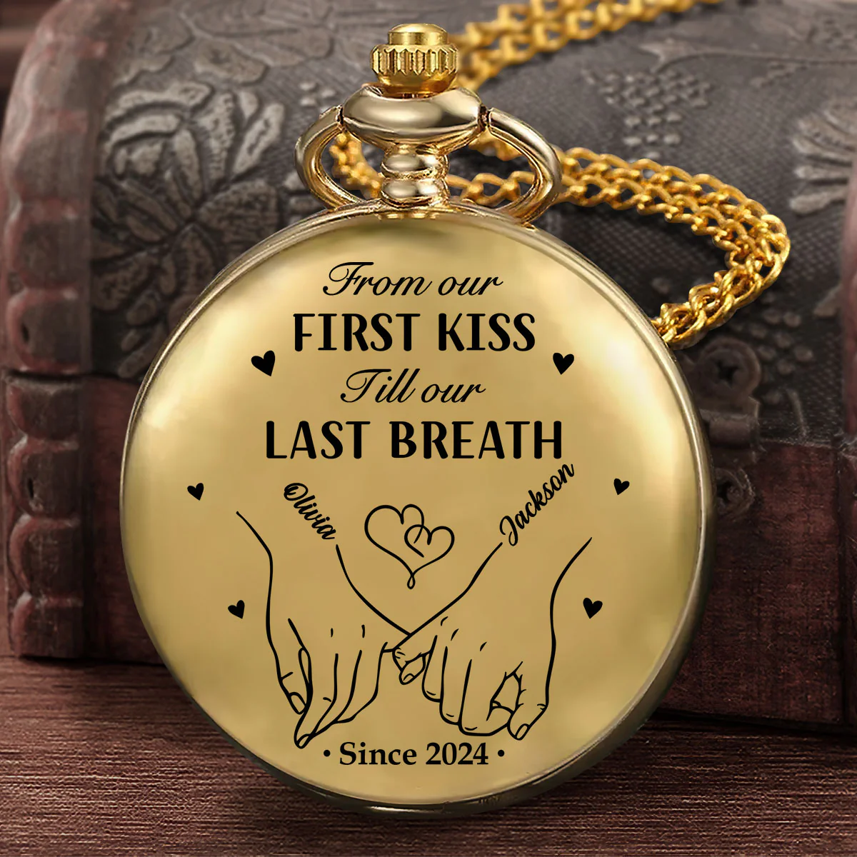 From First Kiss To Last Breath - Personalized Pocket Watch