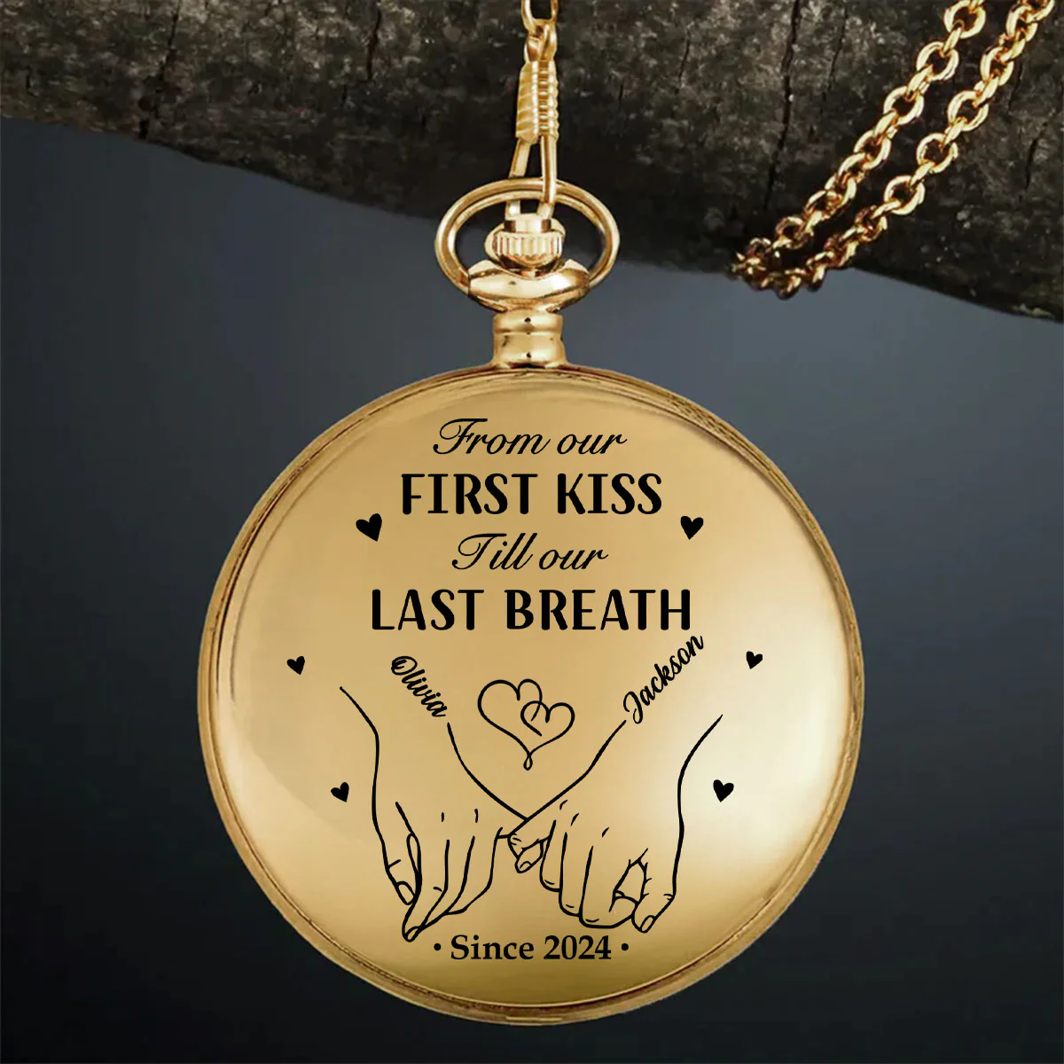 From First Kiss To Last Breath - Personalized Pocket Watch - Image 6