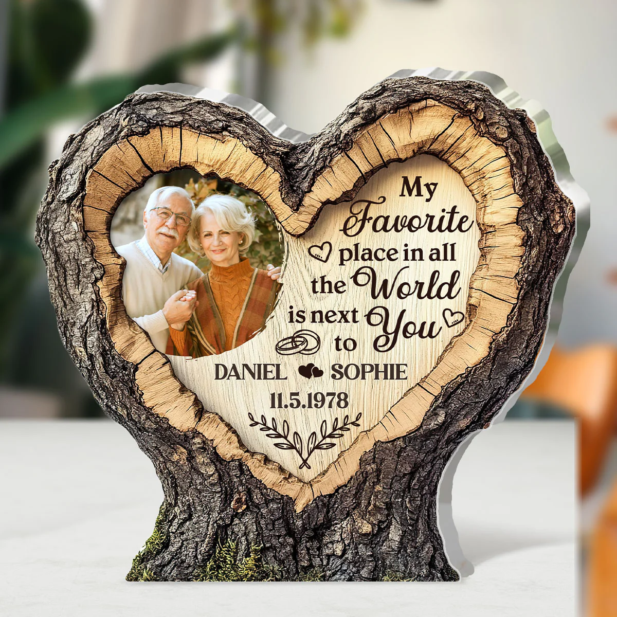 From First To Forever - Personalized Custom Shaped Squared Acrylic Plaque - Image 3