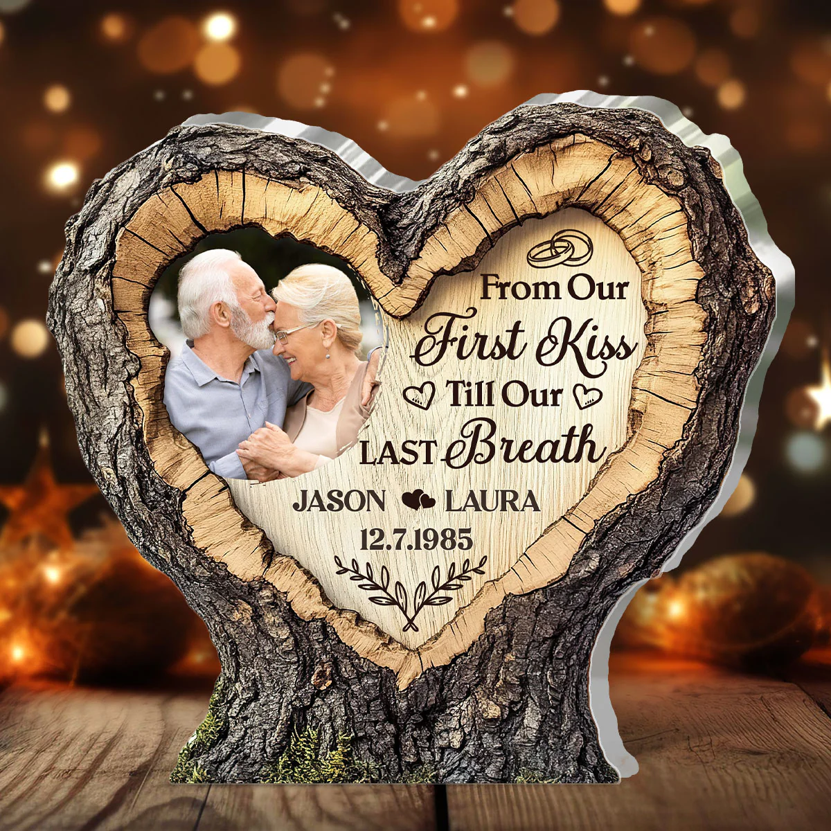 From First To Forever - Personalized Custom Shaped Squared Acrylic Plaque - Image 4
