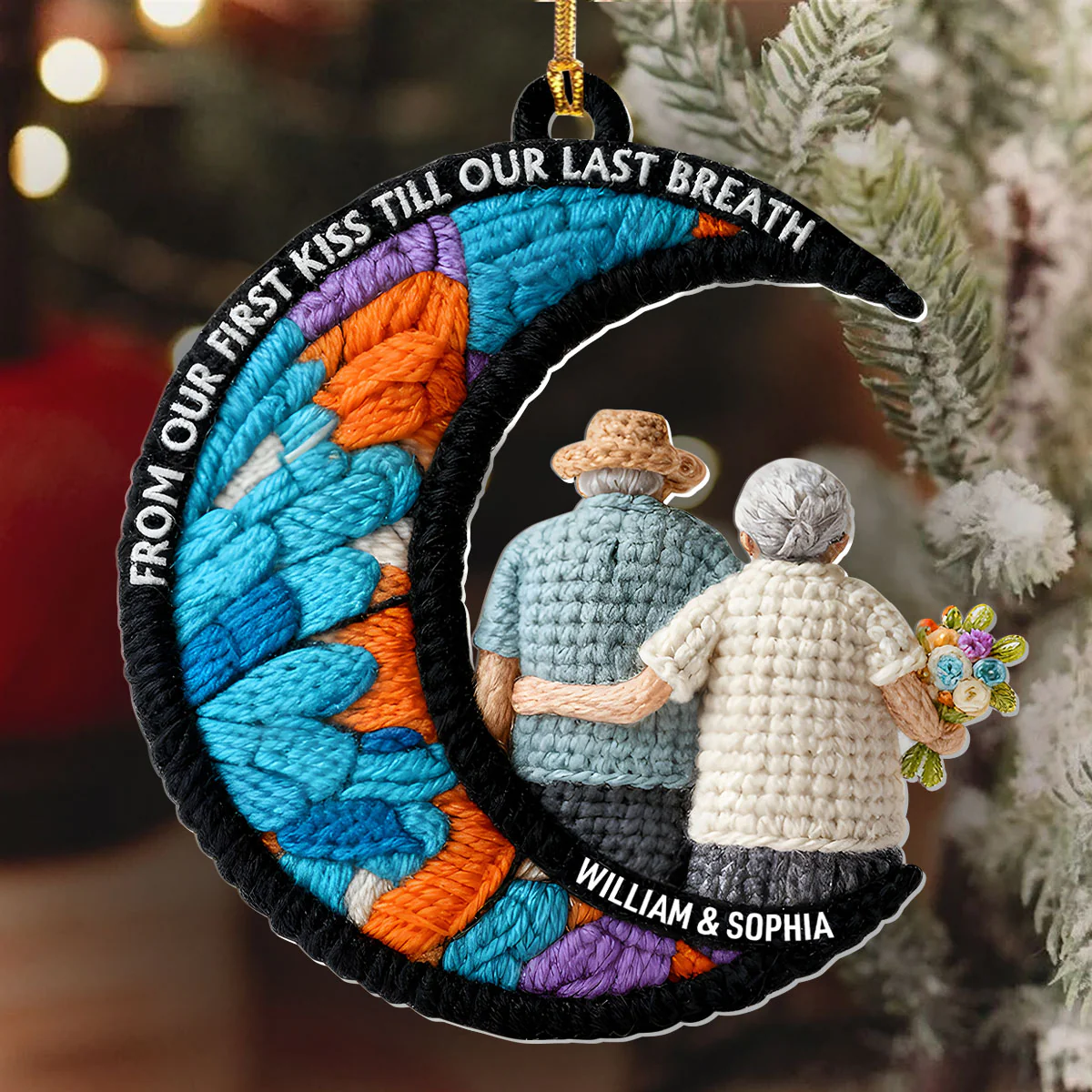 From Our First Kiss Till Our Last Breath - Personalized 1-Layer Acrylic Ornament - Image 6