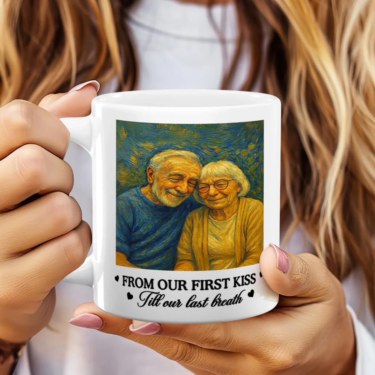From Our First Kiss Till Our Last Breath - Personalized Ceramic Coffee Mug - Image 2