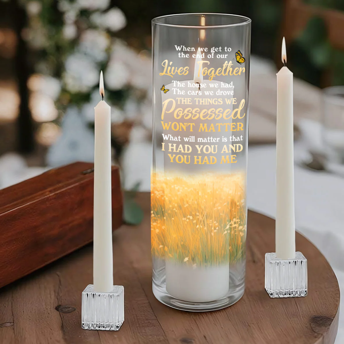 From Our First Kiss Till Our Last Breath - Personalized Glass Vase - Image 4