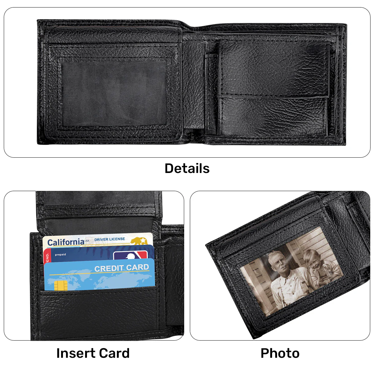 From Our First Kiss Till Our Last Breath - Personalized Leather Folded Wallet - Image 6