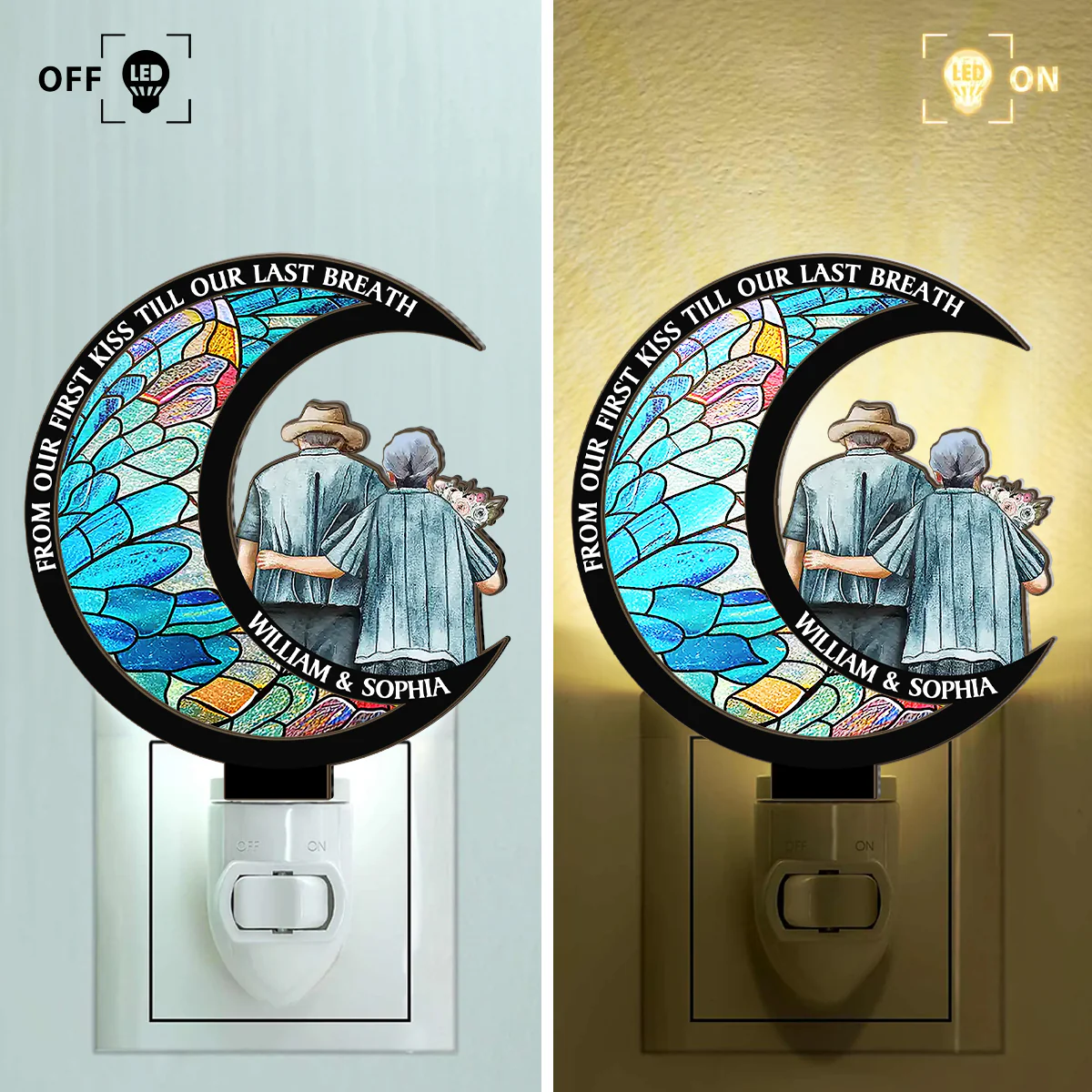 From Our First Kiss Till Our Last Breath - Personalized Plug-in Night Light