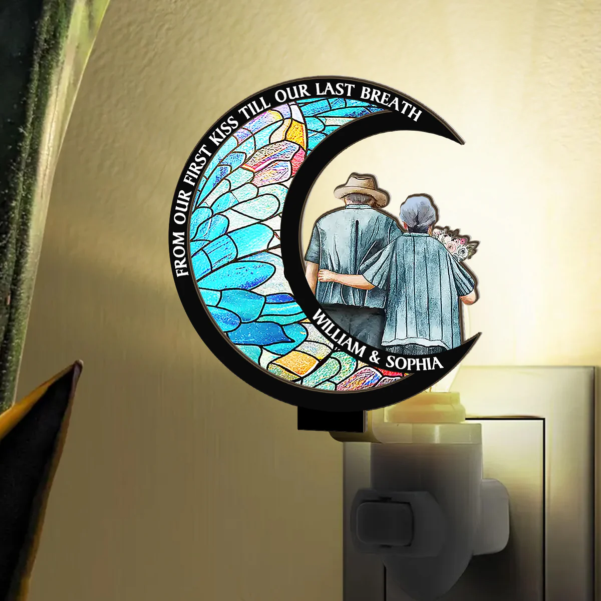 From Our First Kiss Till Our Last Breath - Personalized Plug-in Night Light - Image 3