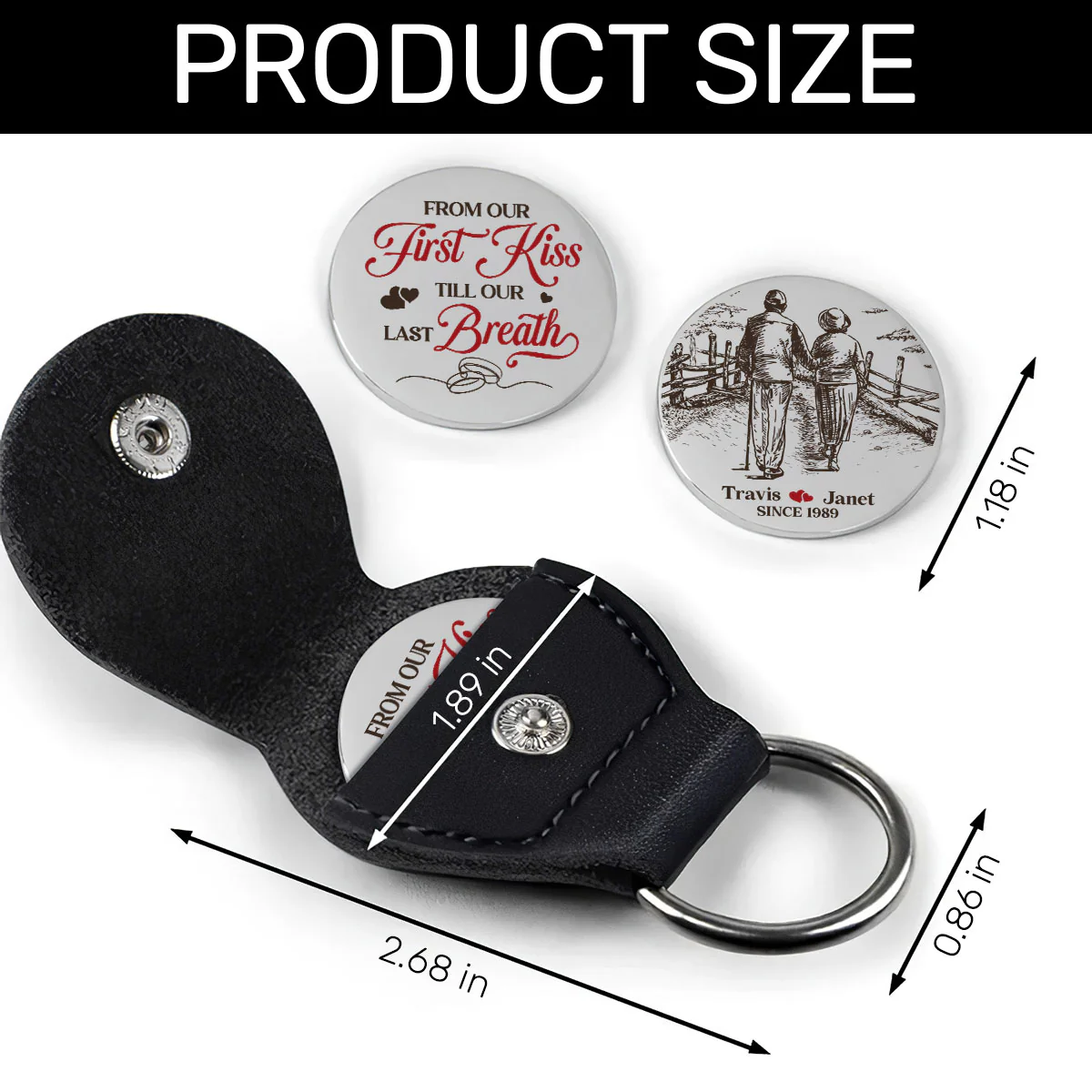 From Our First Kiss Till Our Last Breath - Personalized Pocket Hug - Image 5