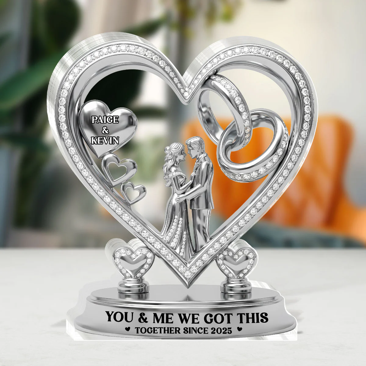 From Our First Kiss Till Our Last Breath Ver 2 - Personalized Custom Shaped Acrylic Plaque - Image 2
