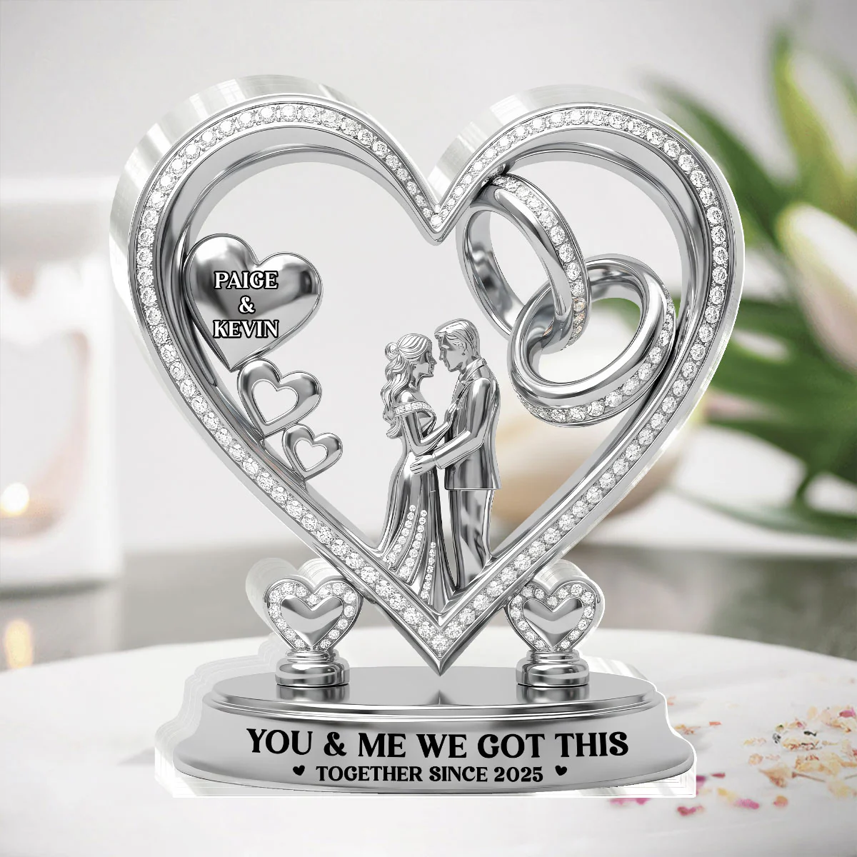 From Our First Kiss Till Our Last Breath Ver 2 - Personalized Custom Shaped Acrylic Plaque - Image 4