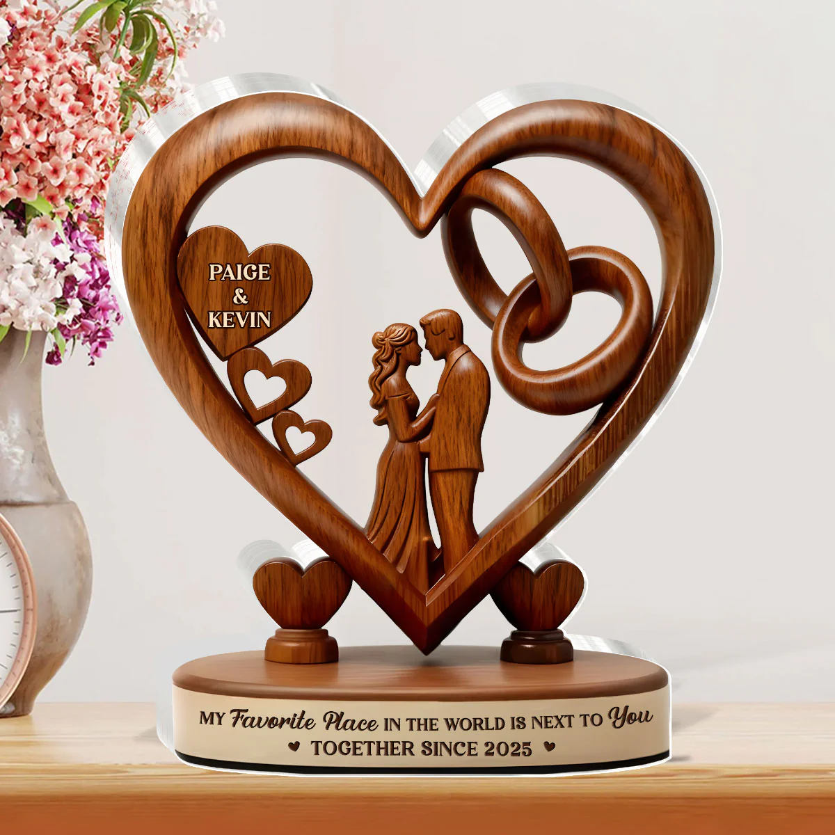From Our First Kiss Till Our Last Breath Ver 2 - Personalized Custom Shaped Acrylic Plaque - Image 6