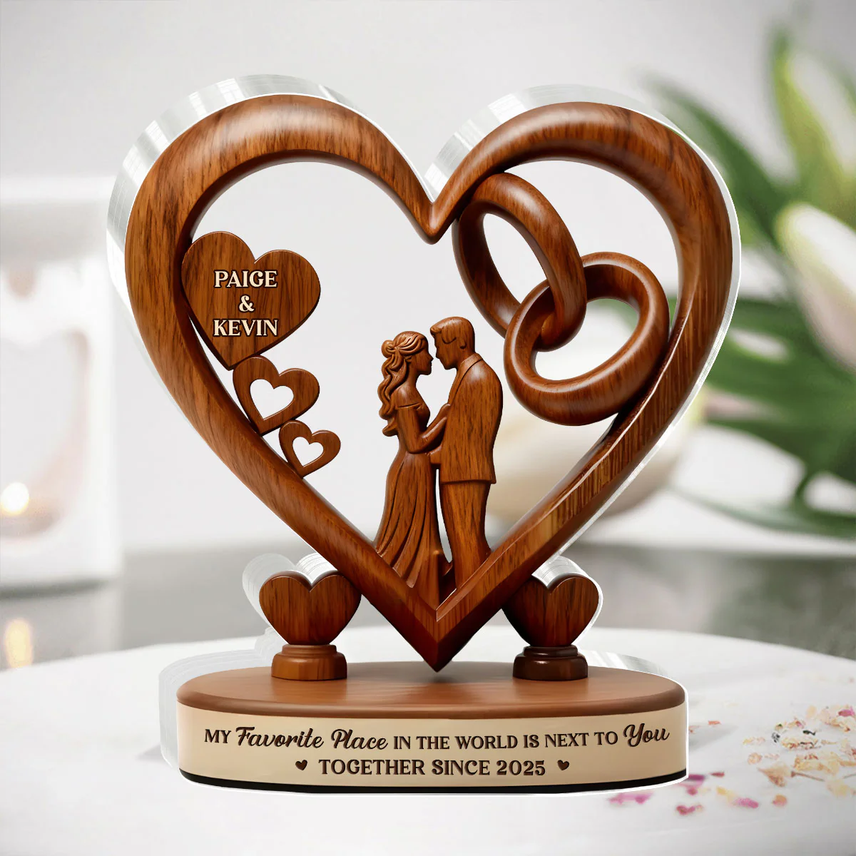 From Our First Kiss Till Our Last Breath Ver 2 - Personalized Custom Shaped Acrylic Plaque - Image 7