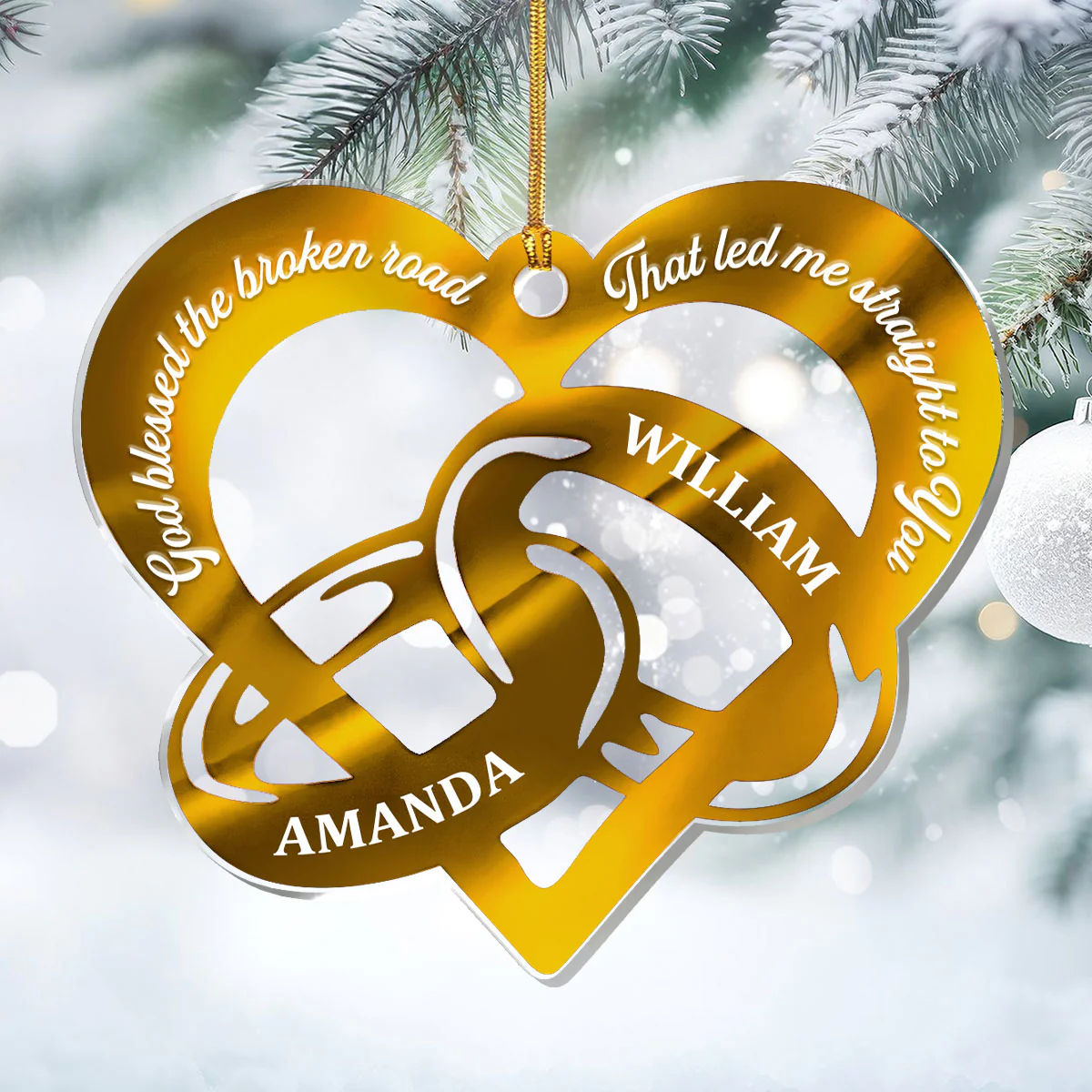 From Our First Kiss To Our Last Breath - Personalized 1-Layer Acrylic Ornament