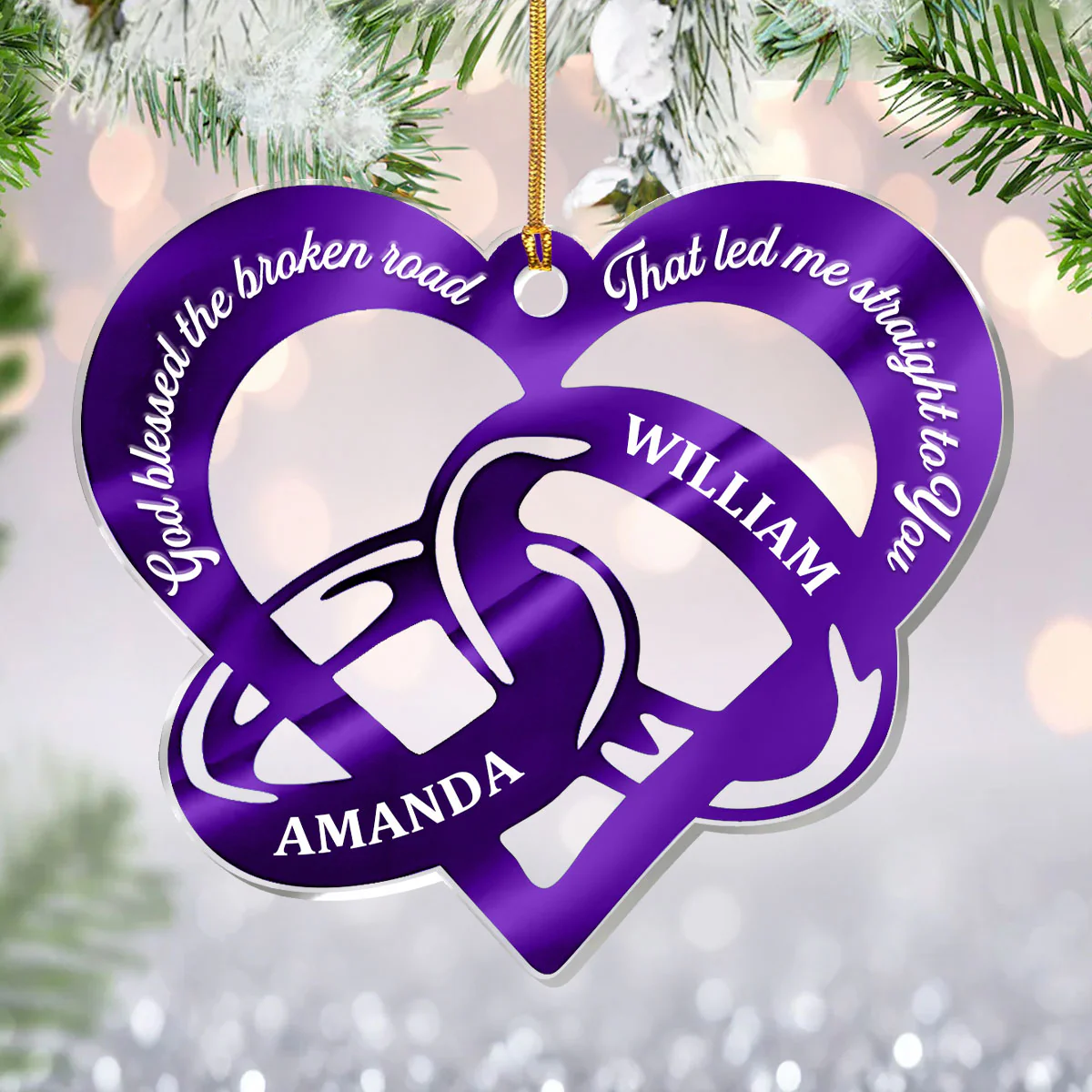 From Our First Kiss To Our Last Breath - Personalized 1-Layer Acrylic Ornament - Image 2