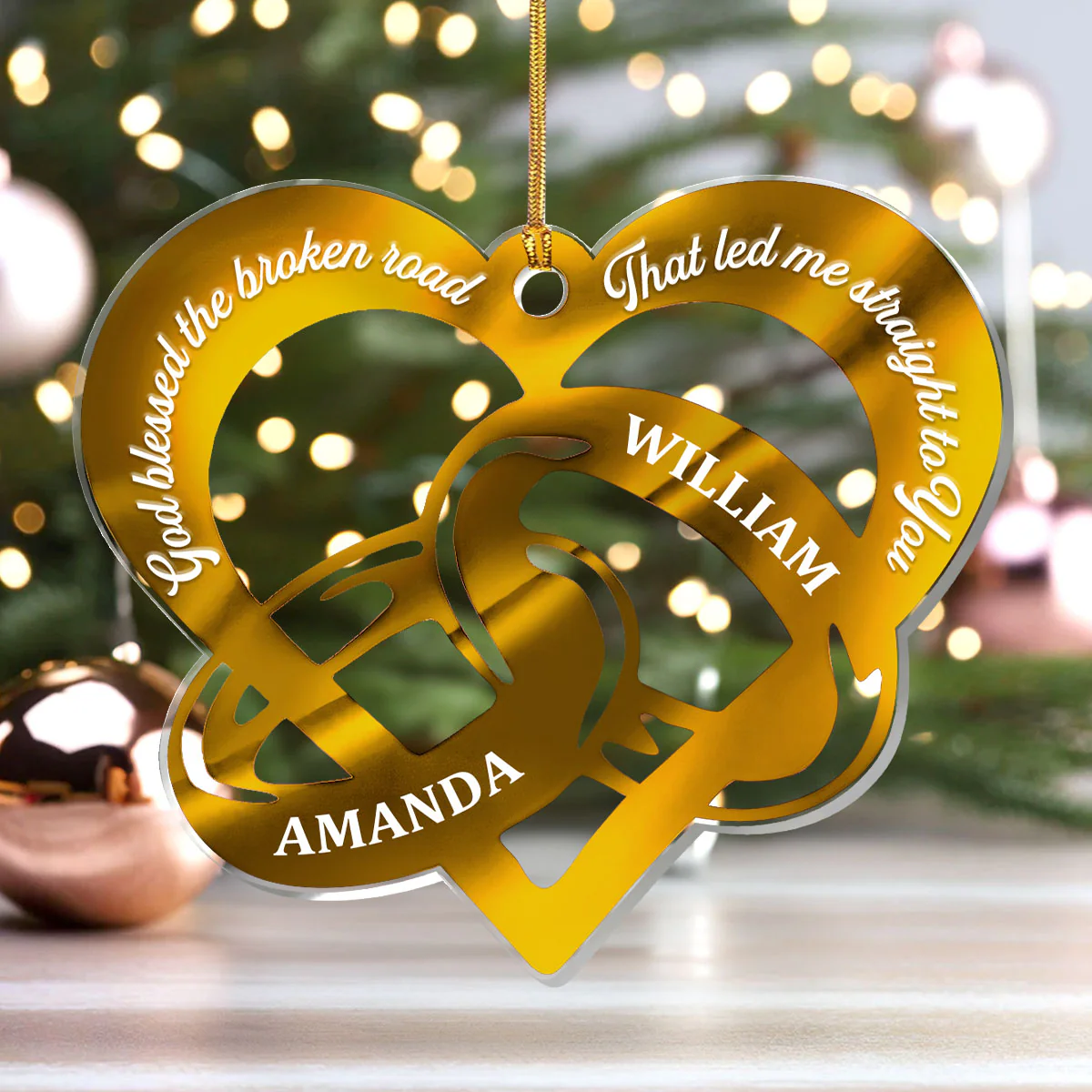 From Our First Kiss To Our Last Breath - Personalized 1-Layer Acrylic Ornament - Image 3