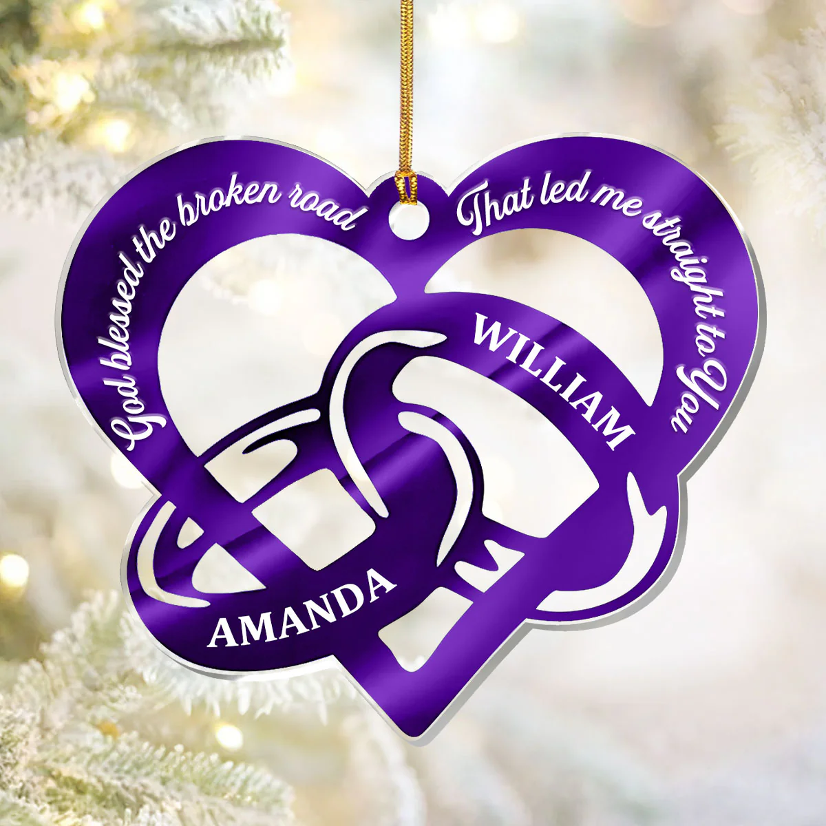 From Our First Kiss To Our Last Breath - Personalized 1-Layer Acrylic Ornament - Image 4