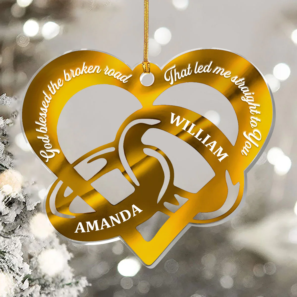 From Our First Kiss To Our Last Breath - Personalized 1-Layer Acrylic Ornament - Image 5