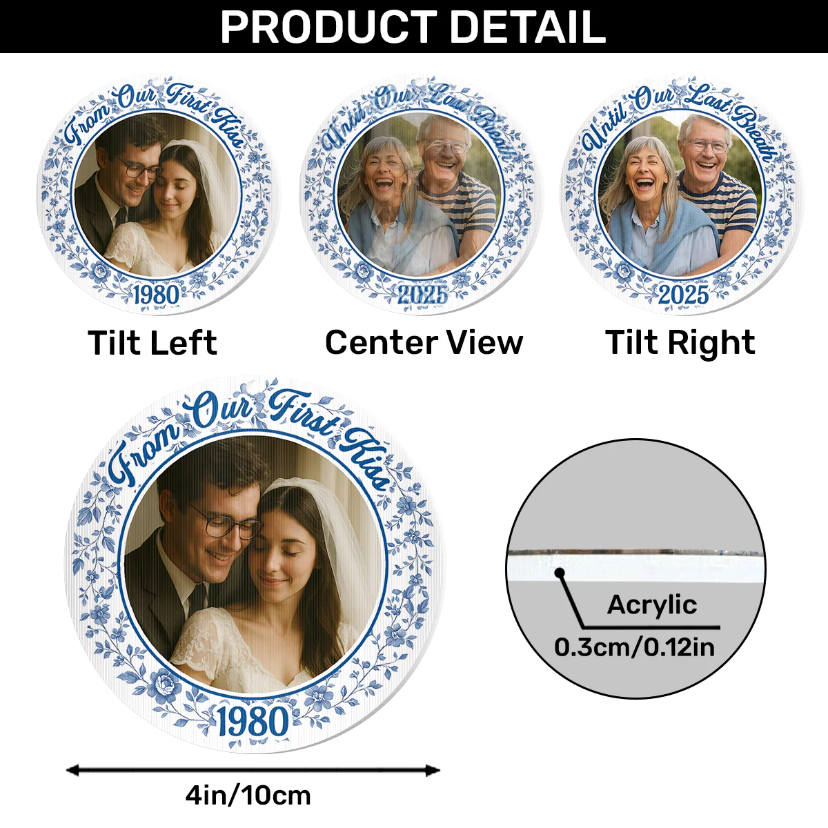 From Our First Kiss Until Our Last Breath - Personalized Magic Ornament - Image 6