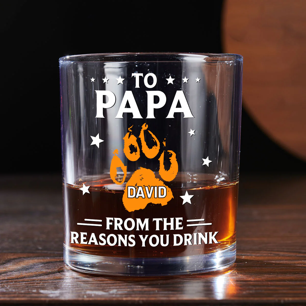 From The Reasons You Drink - Personalized Round Whiskey Glass - Image 5