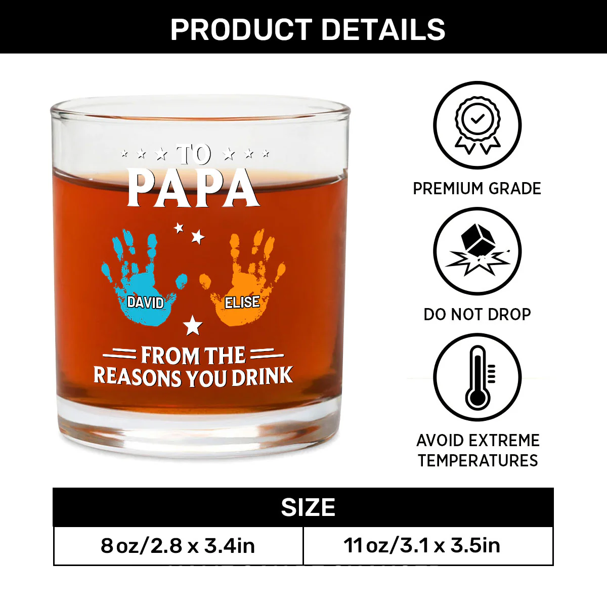 From The Reasons You Drink - Personalized Round Whiskey Glass - Image 6