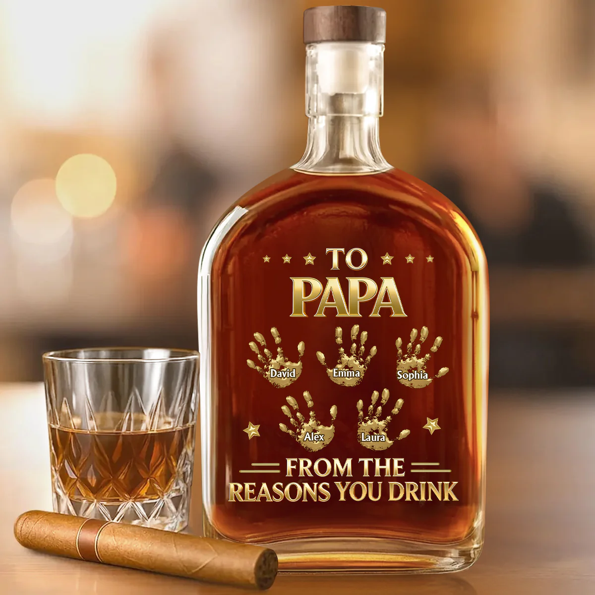 From The Reasons You Drink - Personalized Whiskey Bottle - Image 2