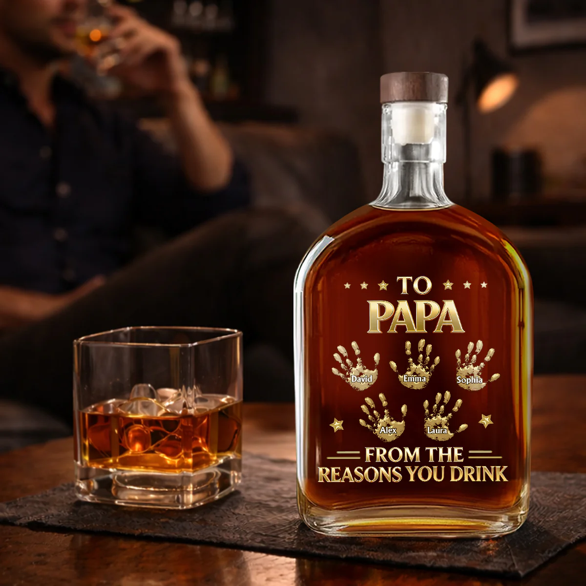 From The Reasons You Drink - Personalized Whiskey Bottle - Image 3