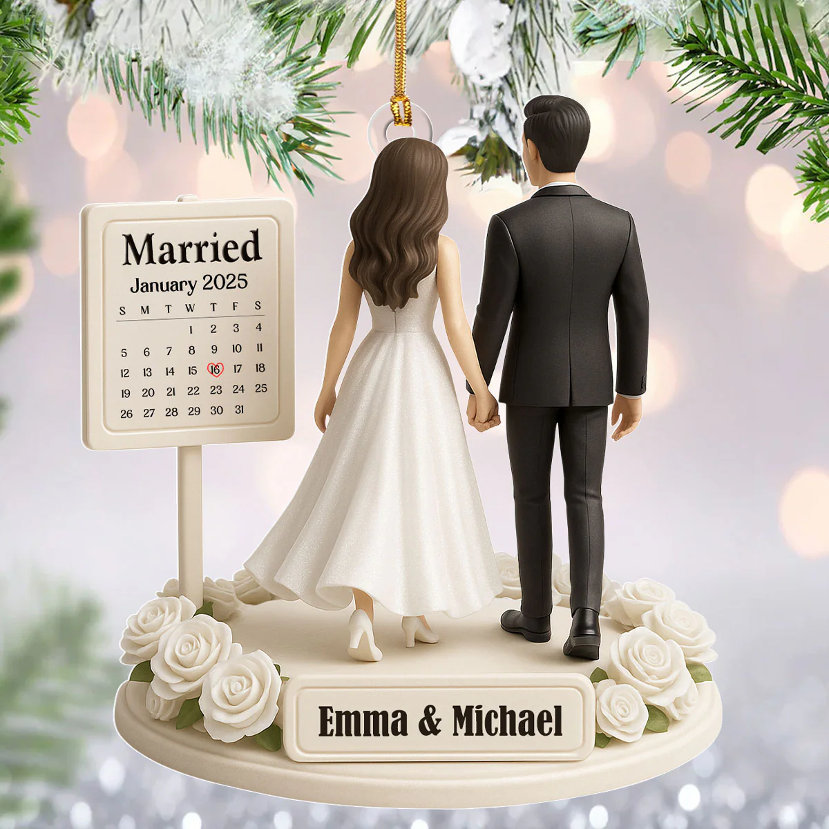 From This Day Forward - Personalized 1-Layer Acrylic Ornament - Image 2