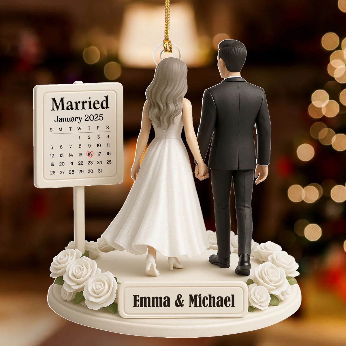 From This Day Forward - Personalized 1-Layer Acrylic Ornament - Image 3