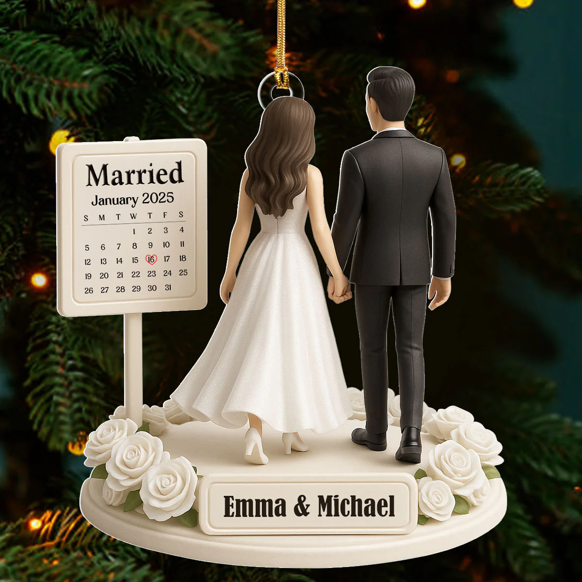 From This Day Forward - Personalized 1-Layer Acrylic Ornament - Image 4