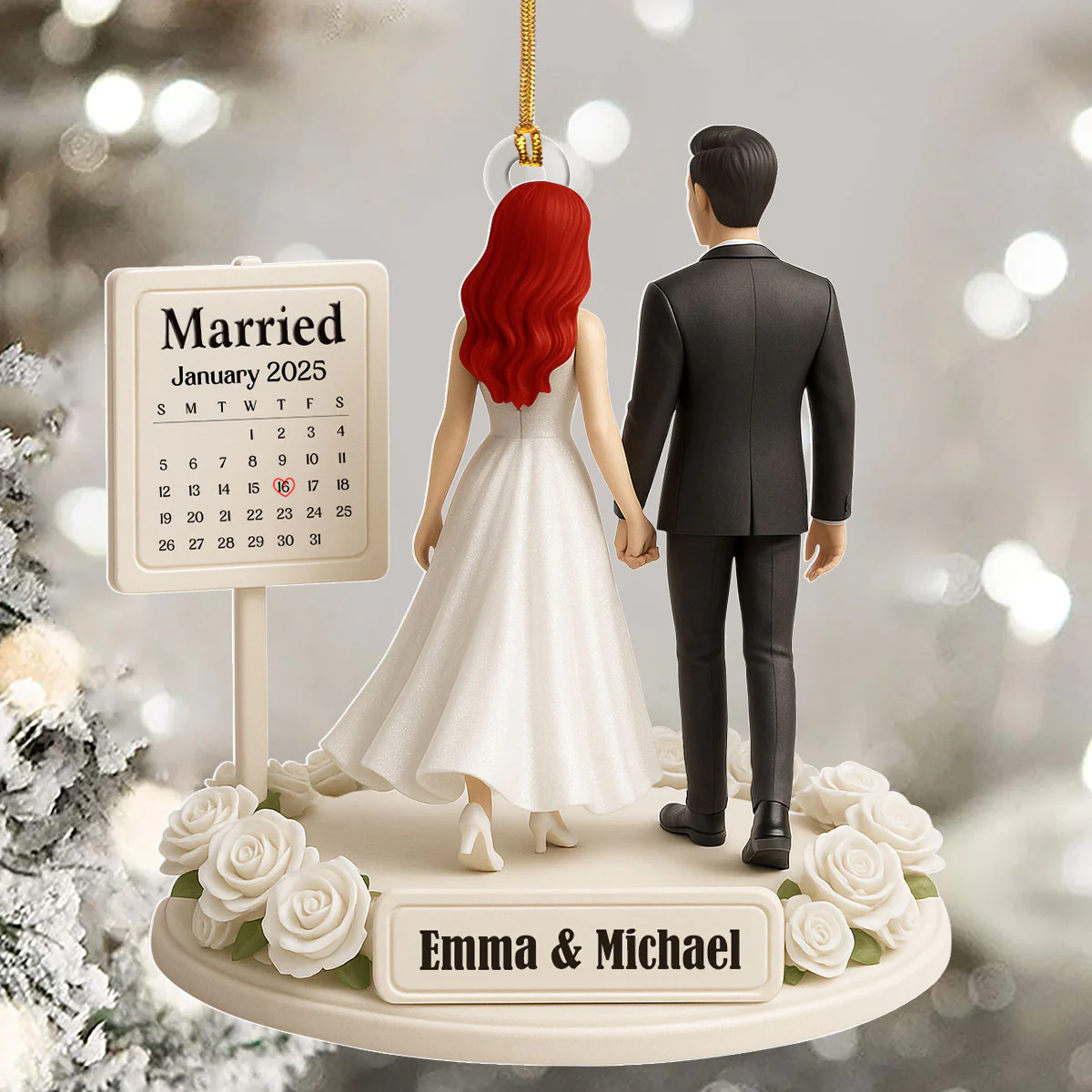 From This Day Forward - Personalized 1-Layer Acrylic Ornament - Image 5