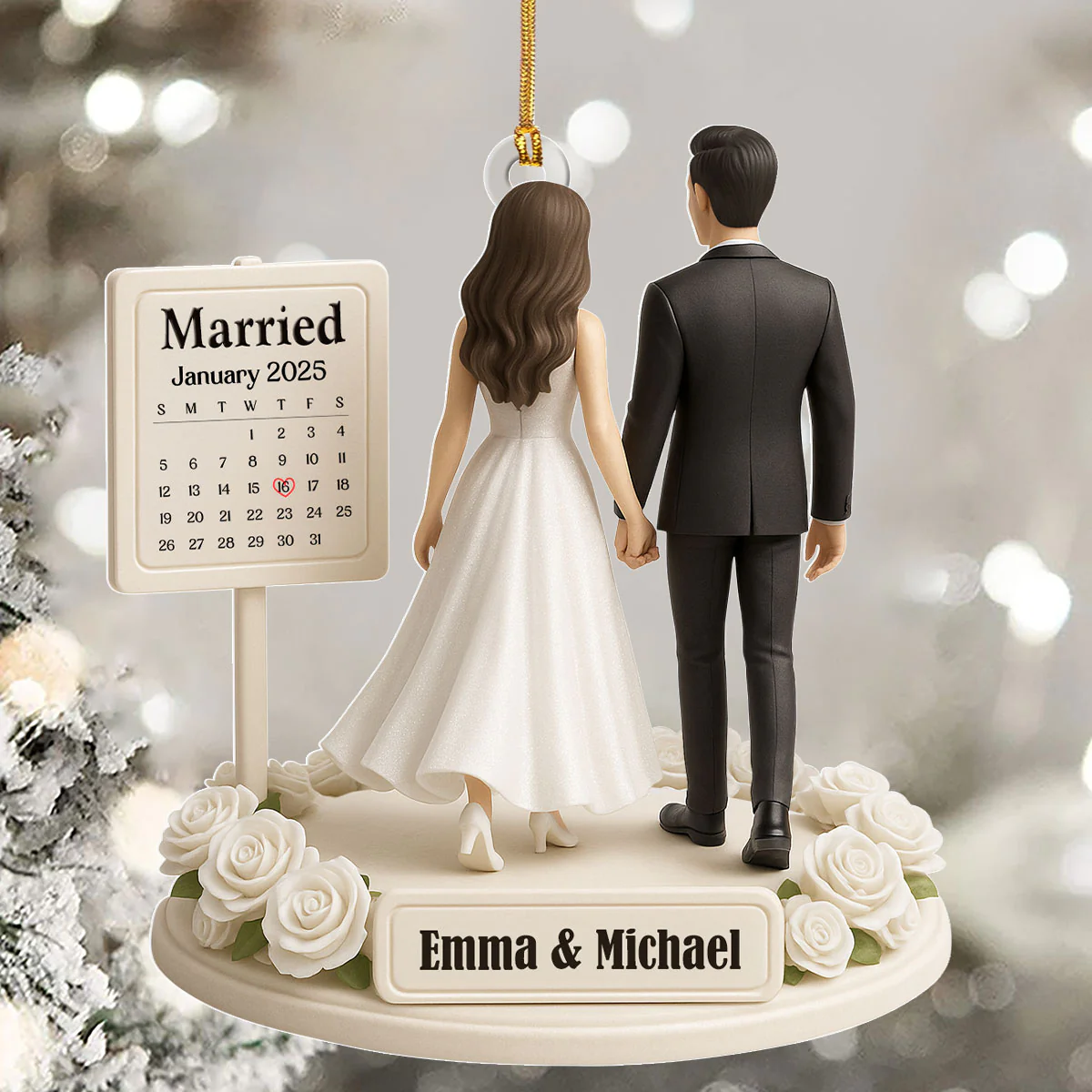 From This Day Forward - Personalized 1-Layer Acrylic Ornament - Image 6