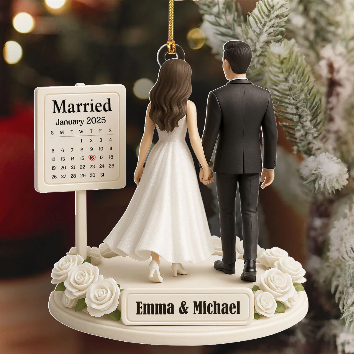 From This Day Forward - Personalized 1-Layer Acrylic Ornament - Image 7