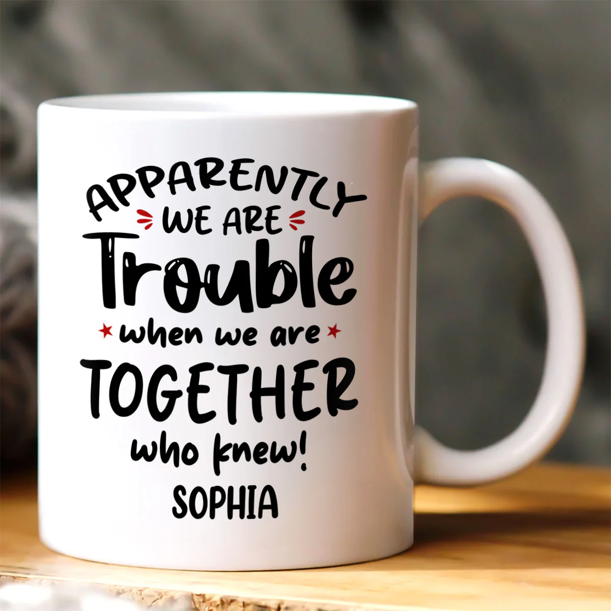 Funny Friend Group motto - Personalized Ceramic Coffee Mug - Image 2