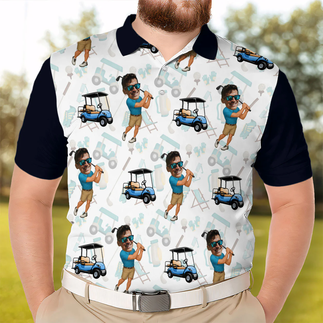 Funny Golf Polo Shirt For Dad - Personalized Polo Shirt - Image 2