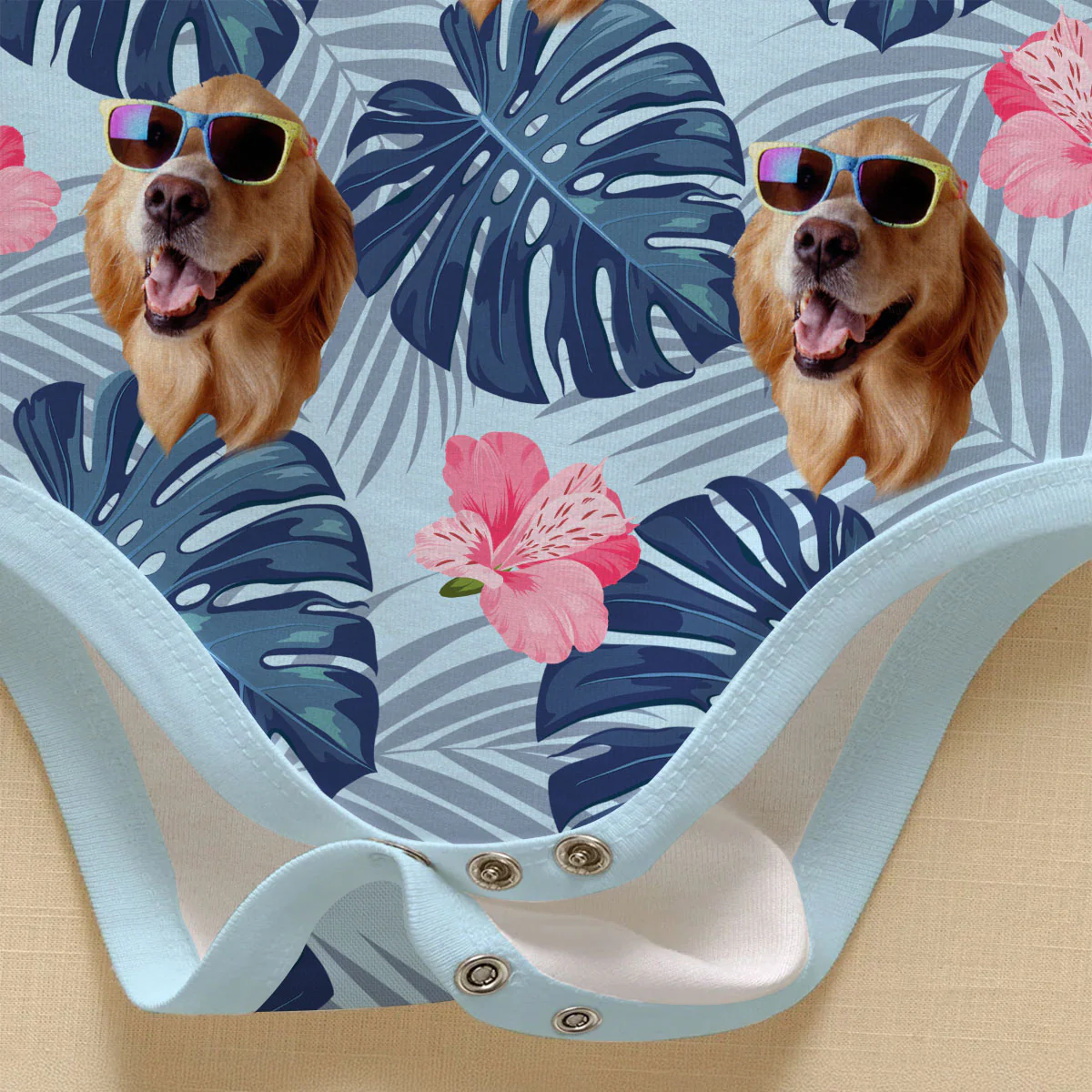 Funny Summer Pet Patterns - Personalized All Over Print Onesie - Image 6
