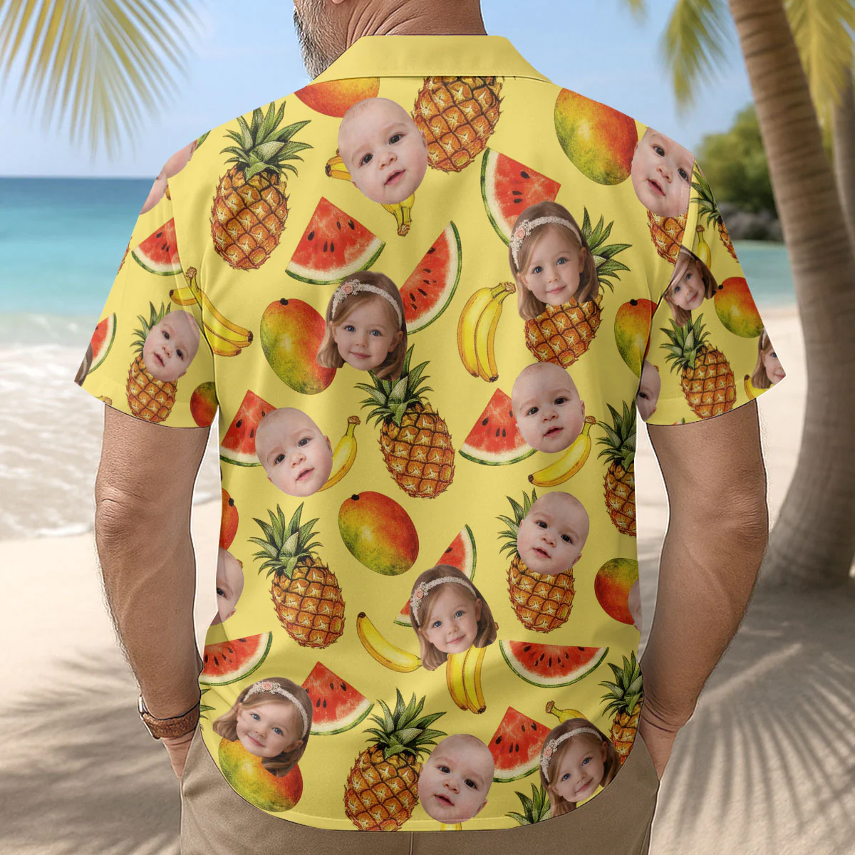 Funny Tropical Fruit Gift For Dad Grandpa - Personalized Hawaiian Shirt - Image 2