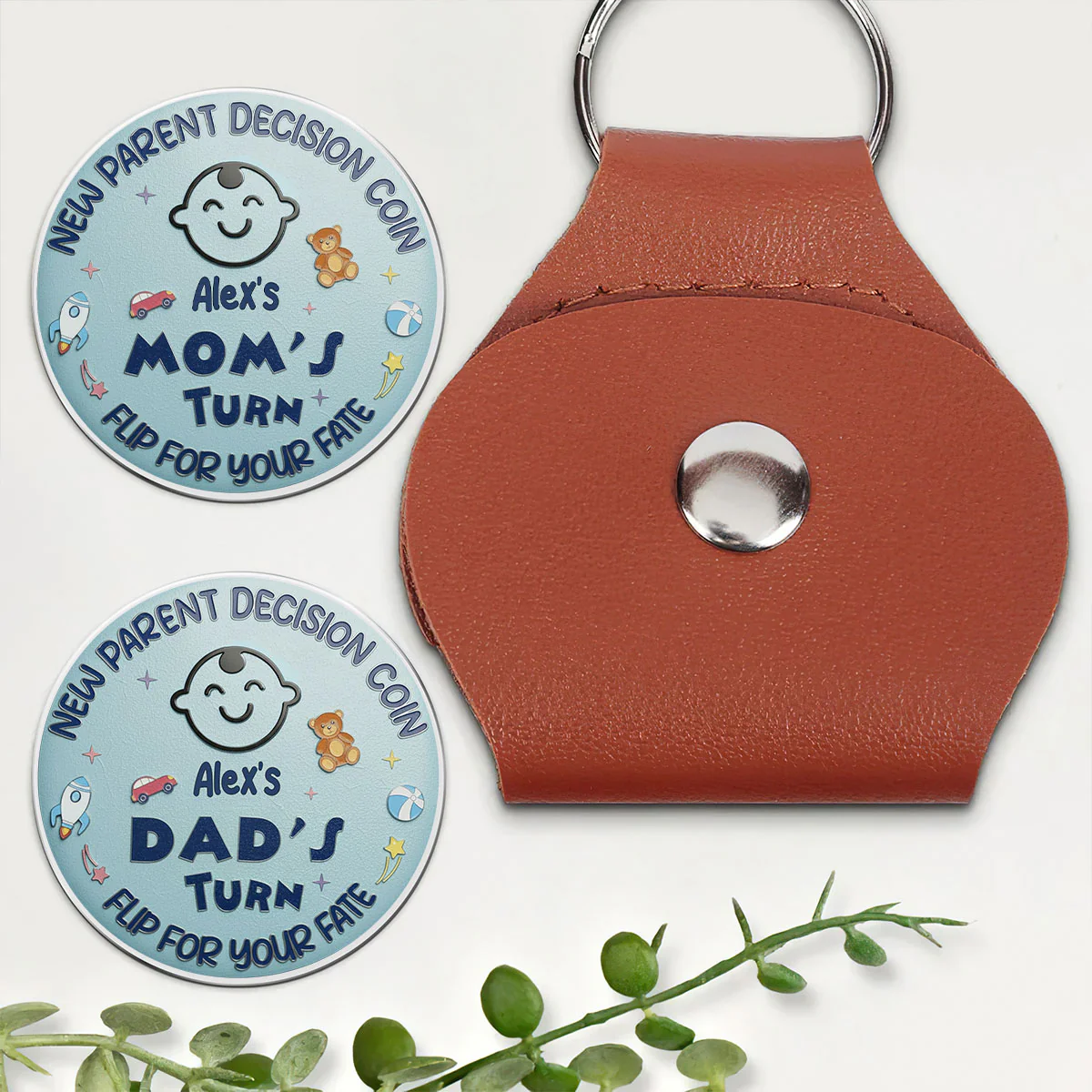 Gift For New Dad New Mom New Grandpa New Grandma - Personalized Pocket Hug