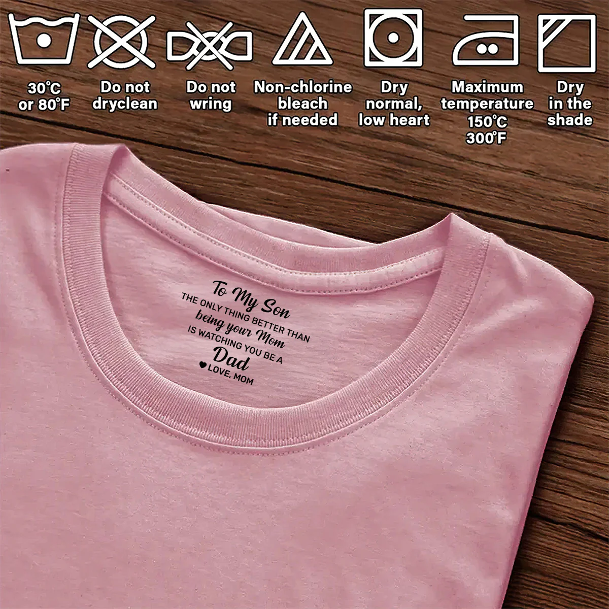 Gift For Son, Daughter, Gift For New Dad New Mom - Personalized Shirt With Design Inner Neck - Image 4