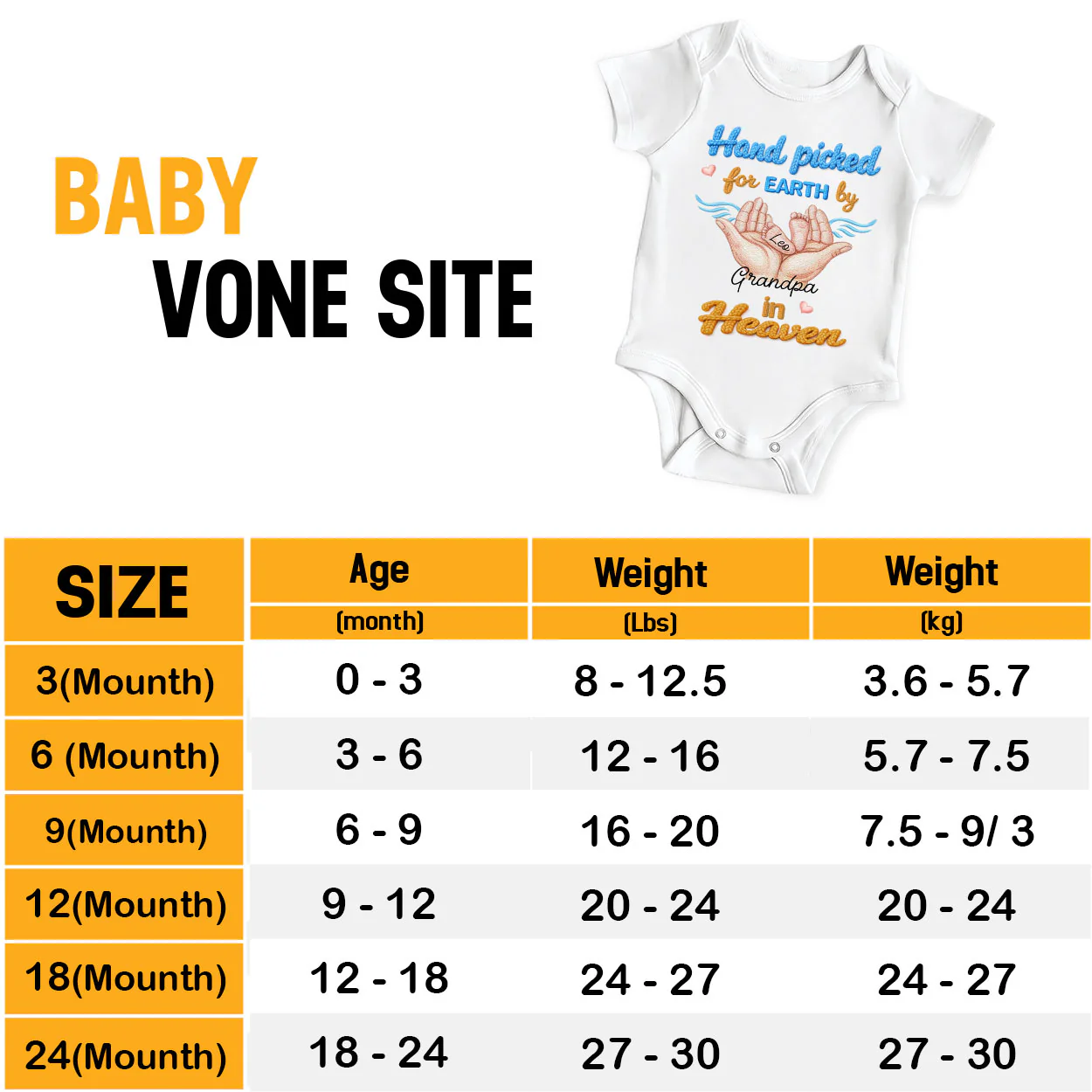 Gift From Heaven - Personalized Baby Onesie - Image 5