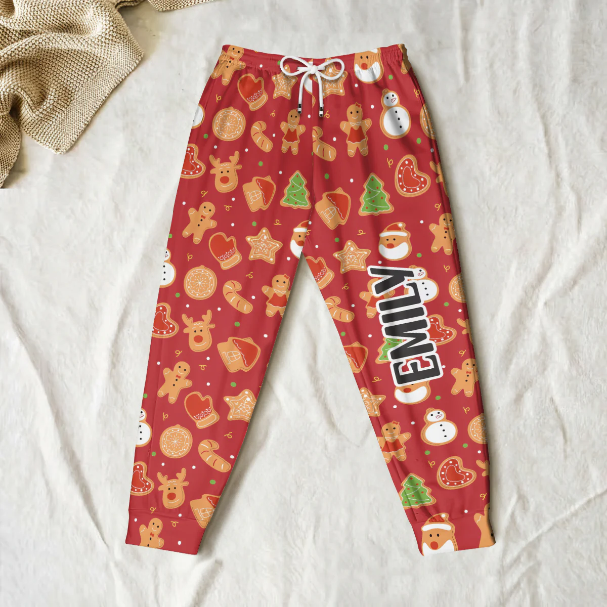 Girly Pattern With Name - Personalized Kids Sweatpants - Image 3