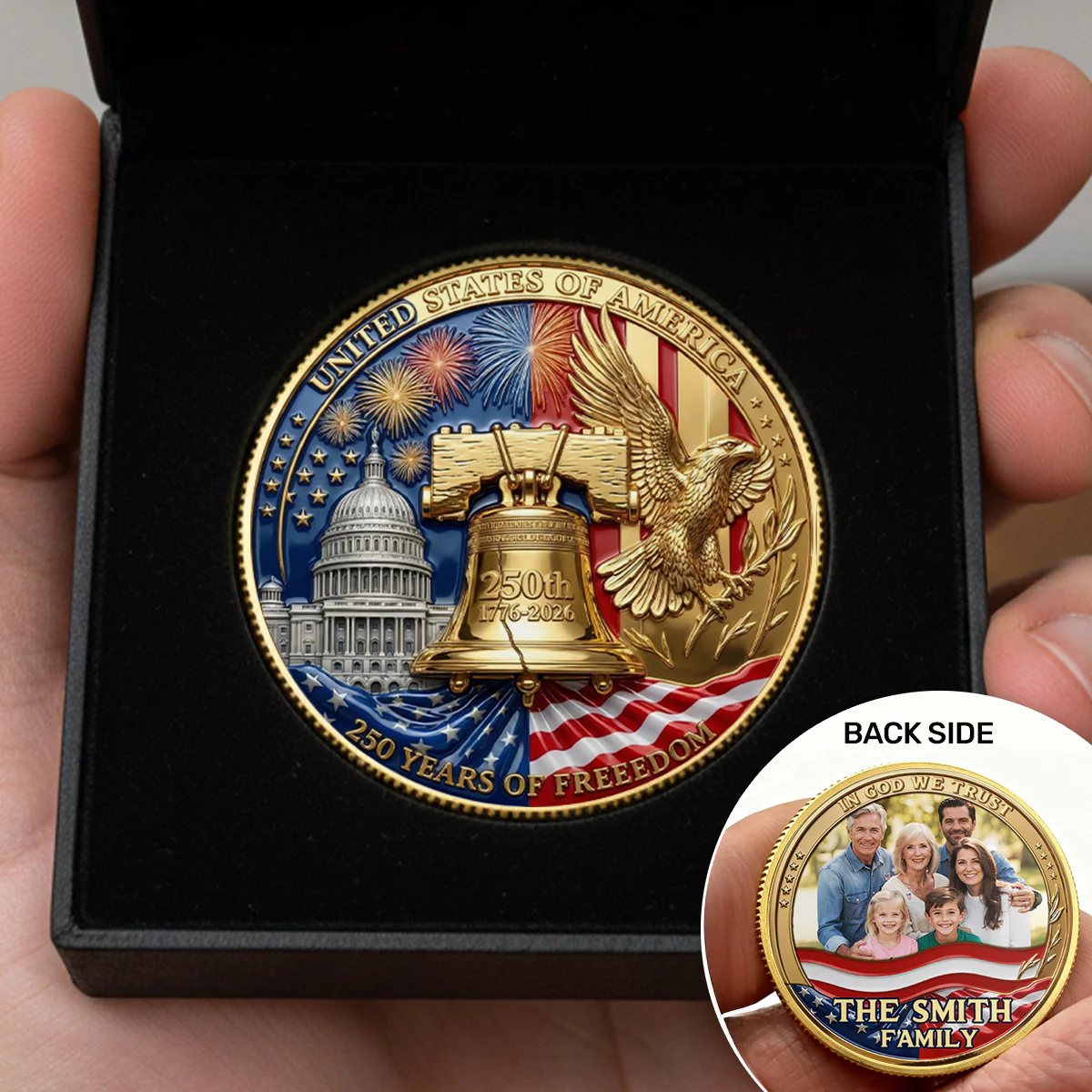 God Bless Our Family - Personalized Commemorative Coin - Image 2