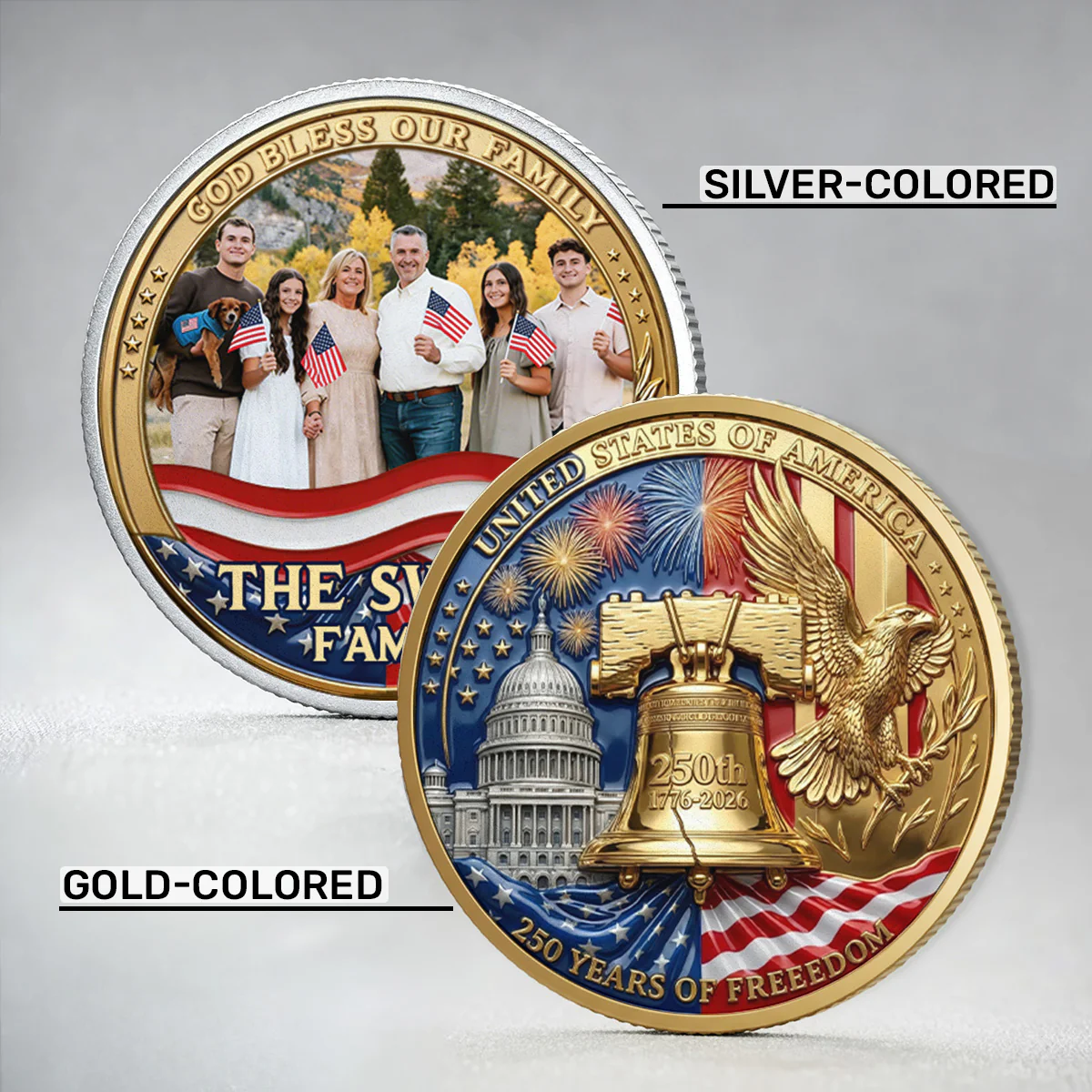 God Bless Our Family - Personalized Commemorative Coin - Image 7