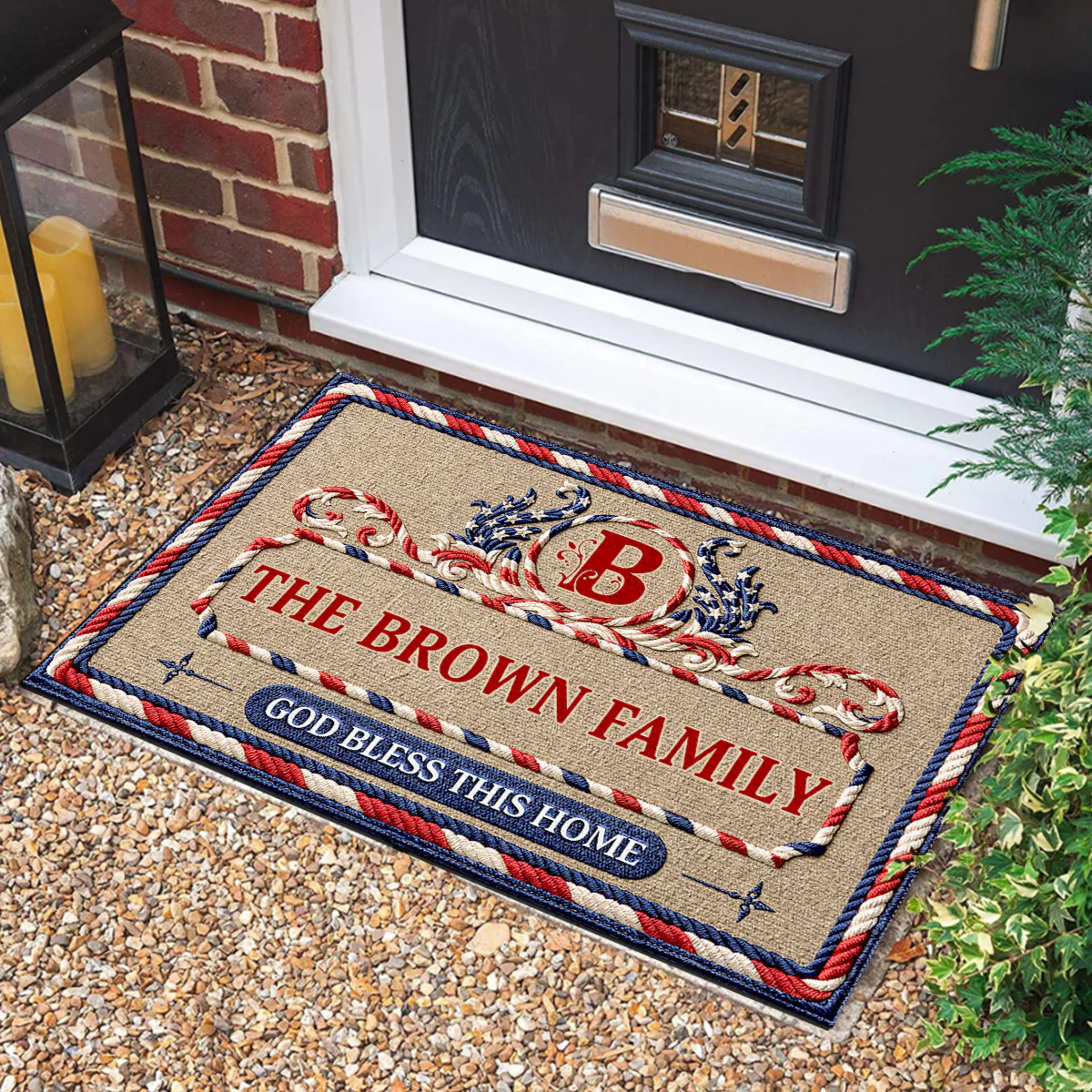 God Bless This Home 2 - Personalized Doormat - Image 2