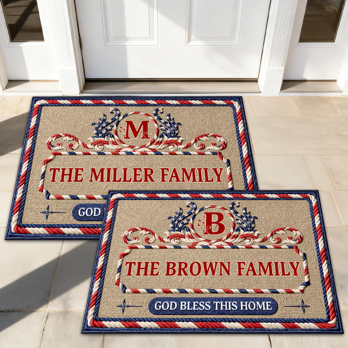 God Bless This Home 2 - Personalized Doormat - Image 3