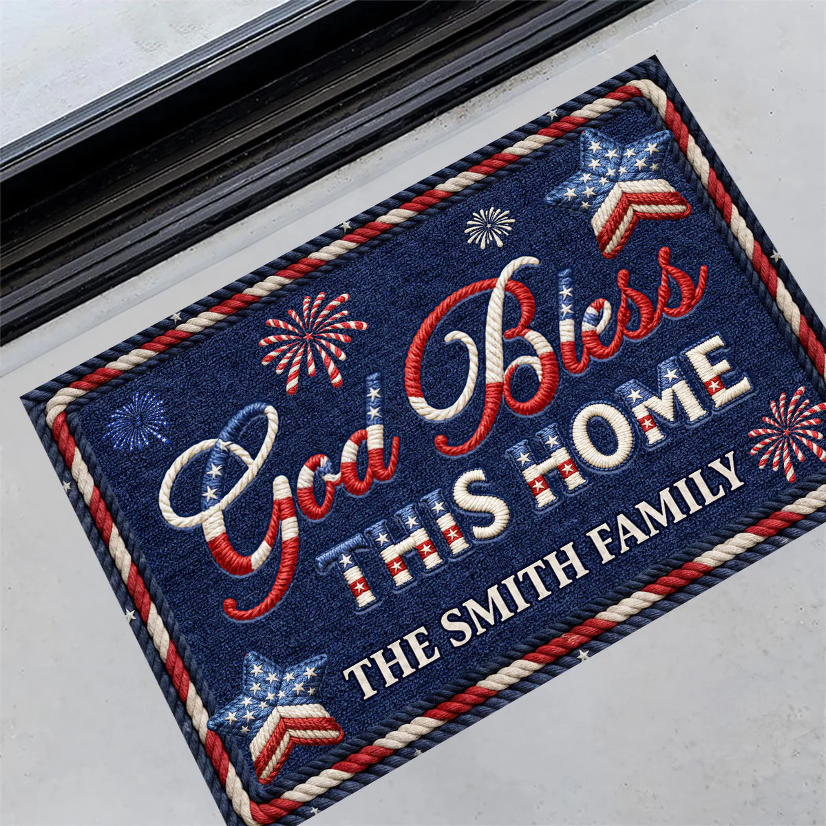 God Bless This Home - Personalized Doormat - Image 5