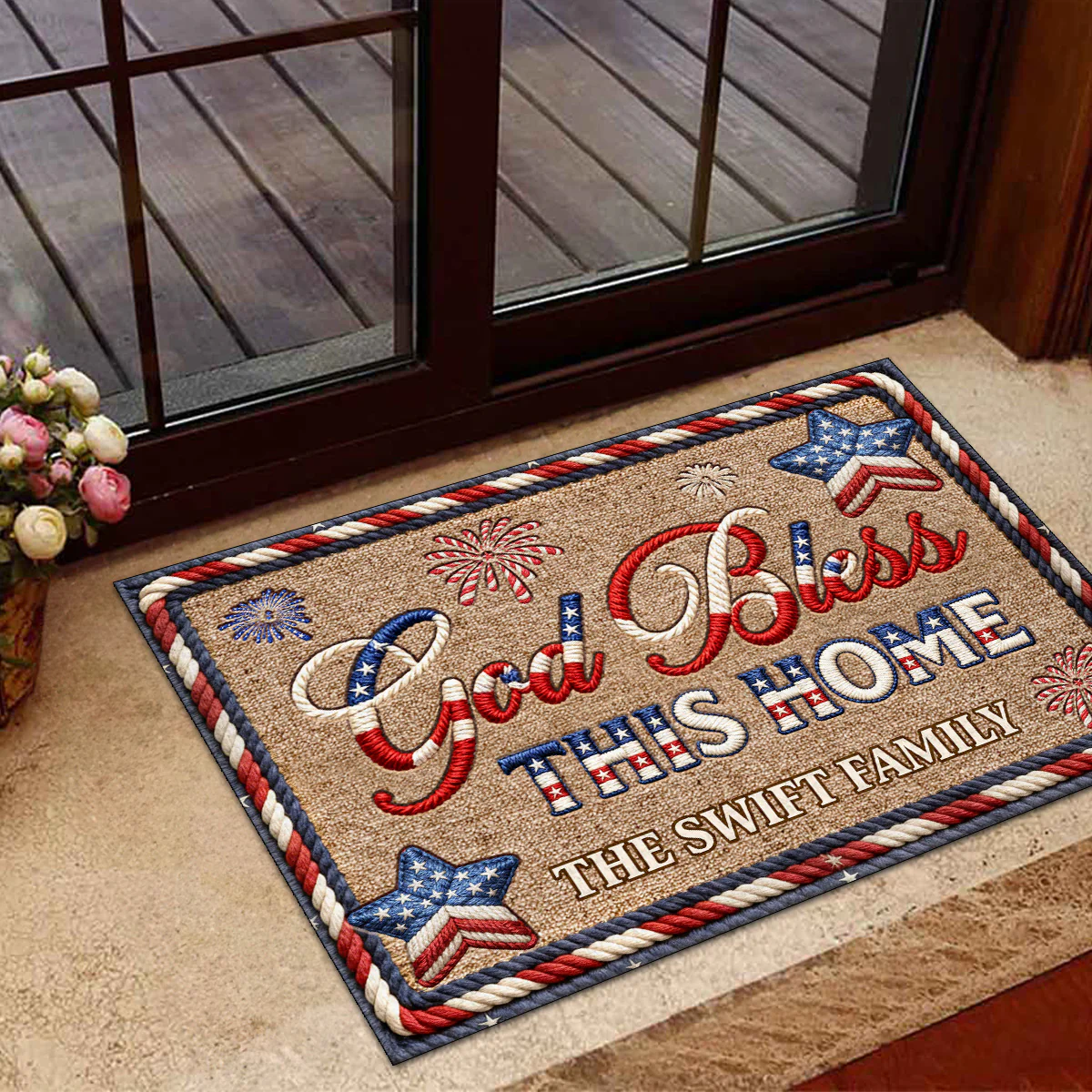 God Bless This Home - Personalized Doormat - Image 6