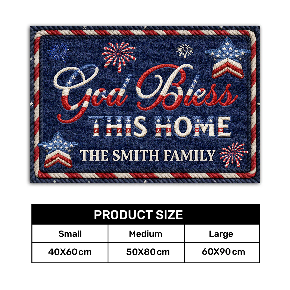 God Bless This Home - Personalized Doormat - Image 7