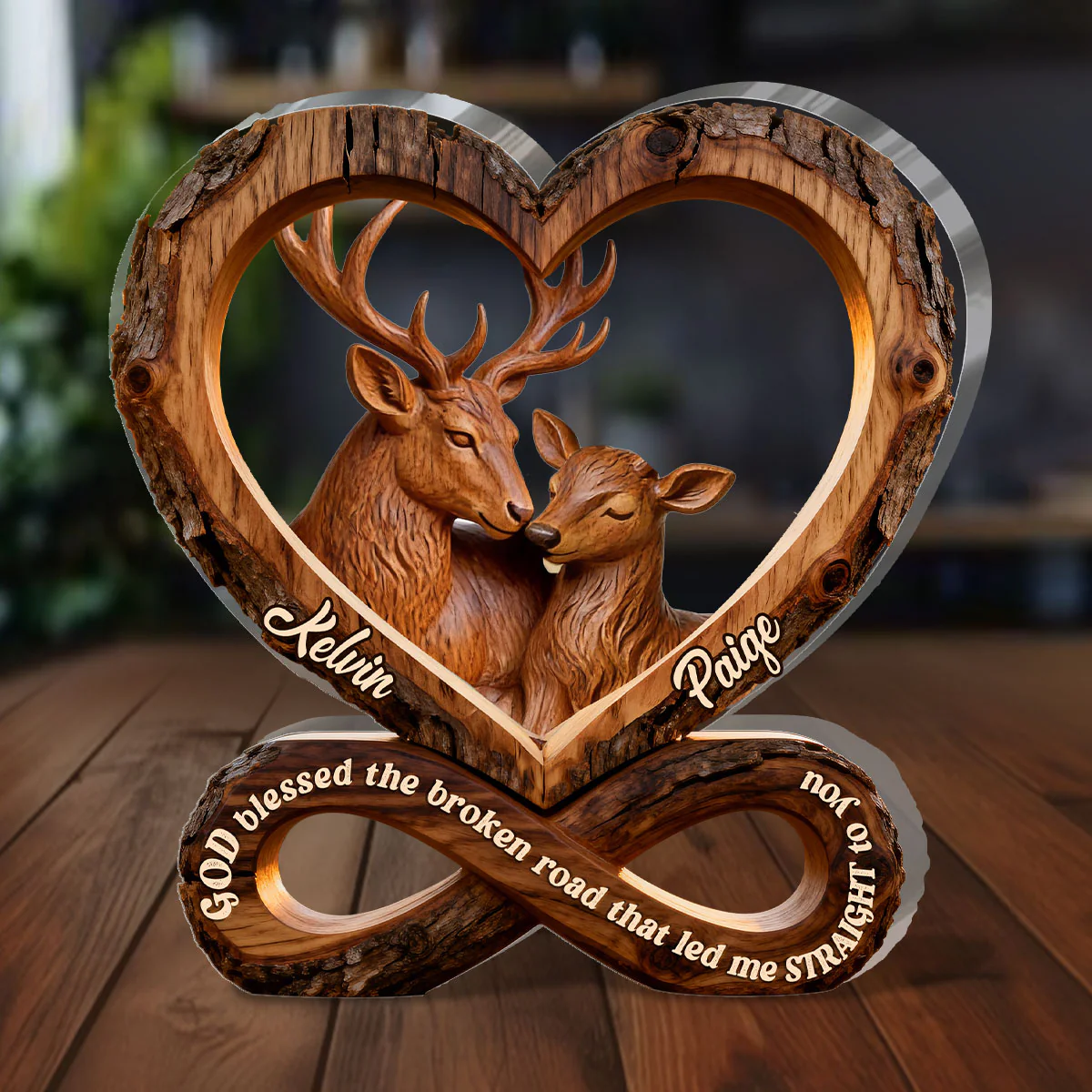 God Blessed The Broken Road That Led Me Straight To You Ver 2 - Personalized Custom Shaped Acrylic Plaque