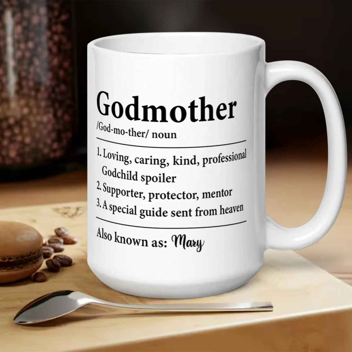 Godmother Definition - Personalized Ceramic Coffee Mug - Image 5
