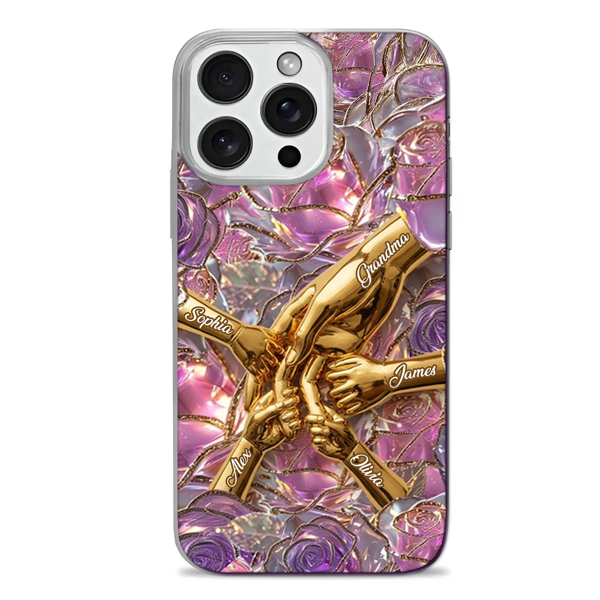 Golden Bond Of Love - Personalized Clear Silicone Phone Case